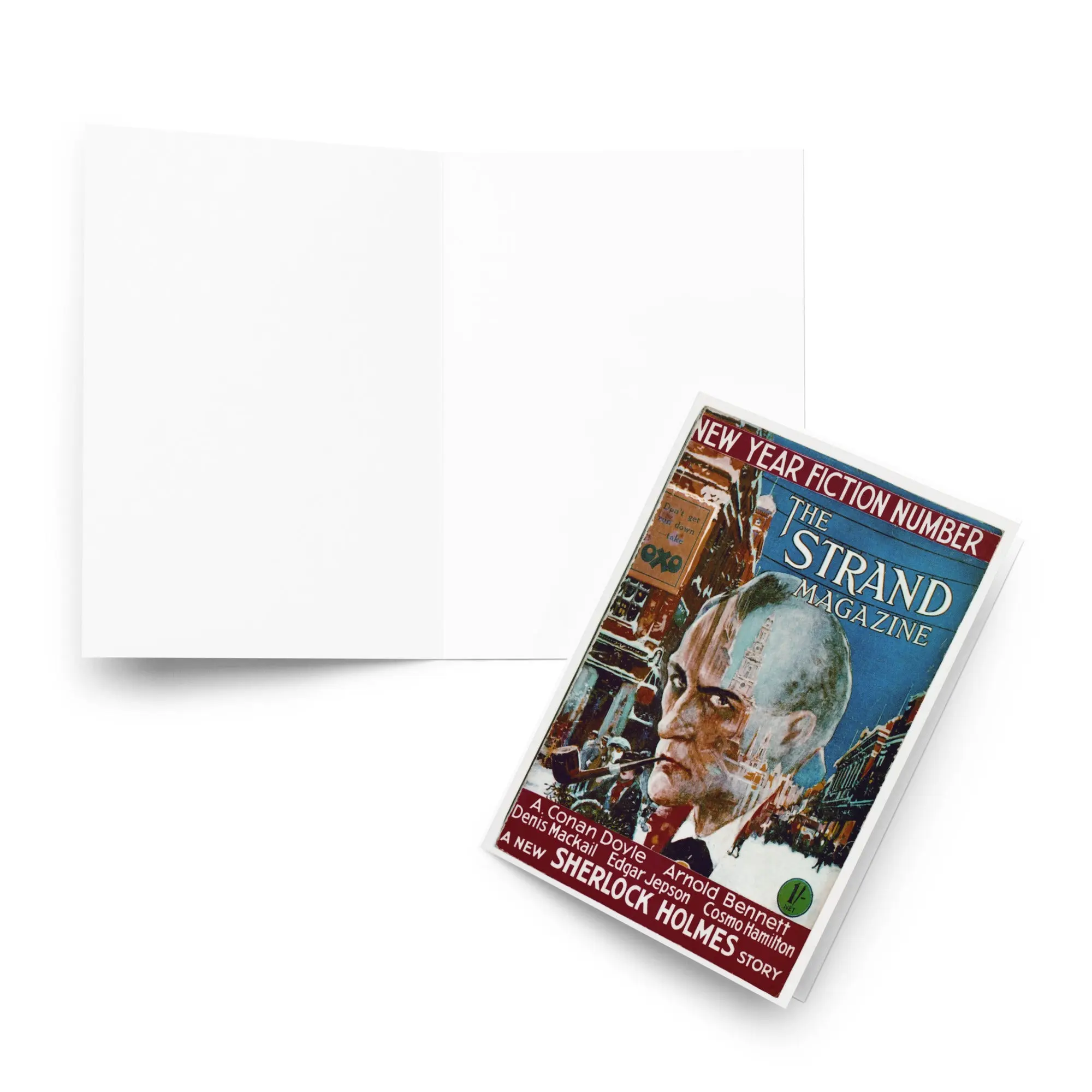 Sherlock Holmes (New Year Strand Magazine) Greeting card