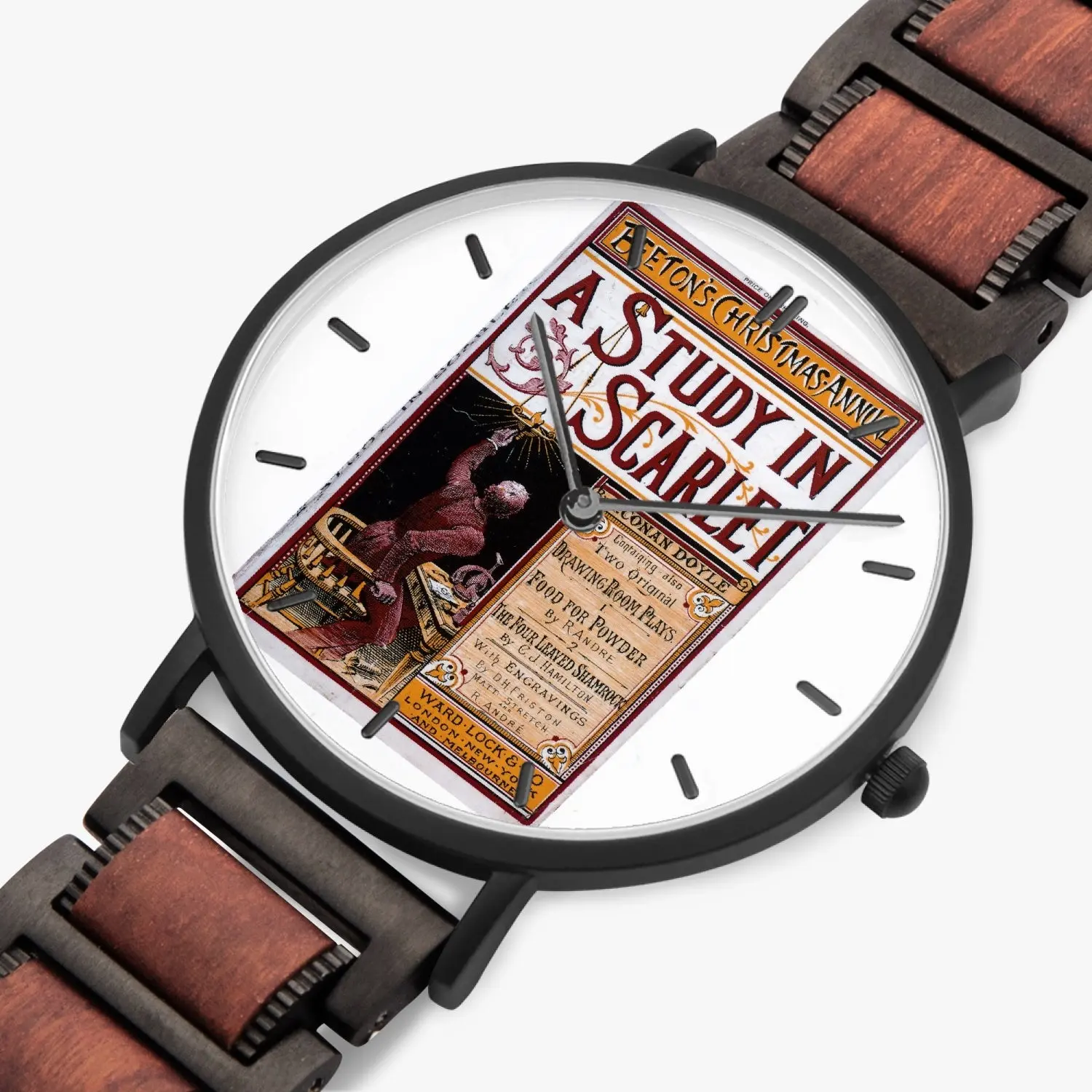 Sherlock Holmes - A Study in Scarlet - Wooden Strap Quartz Watch - Image 4
