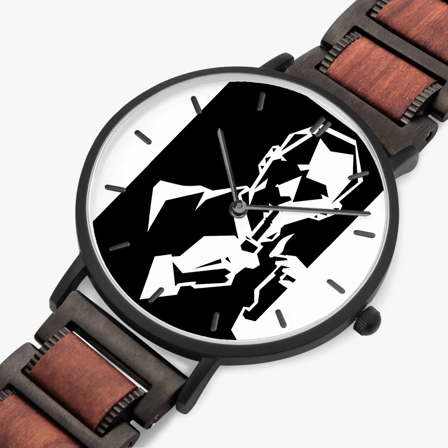 Sherlock Holmes - B&W - Wooden Strap Quartz Watch - Image 5