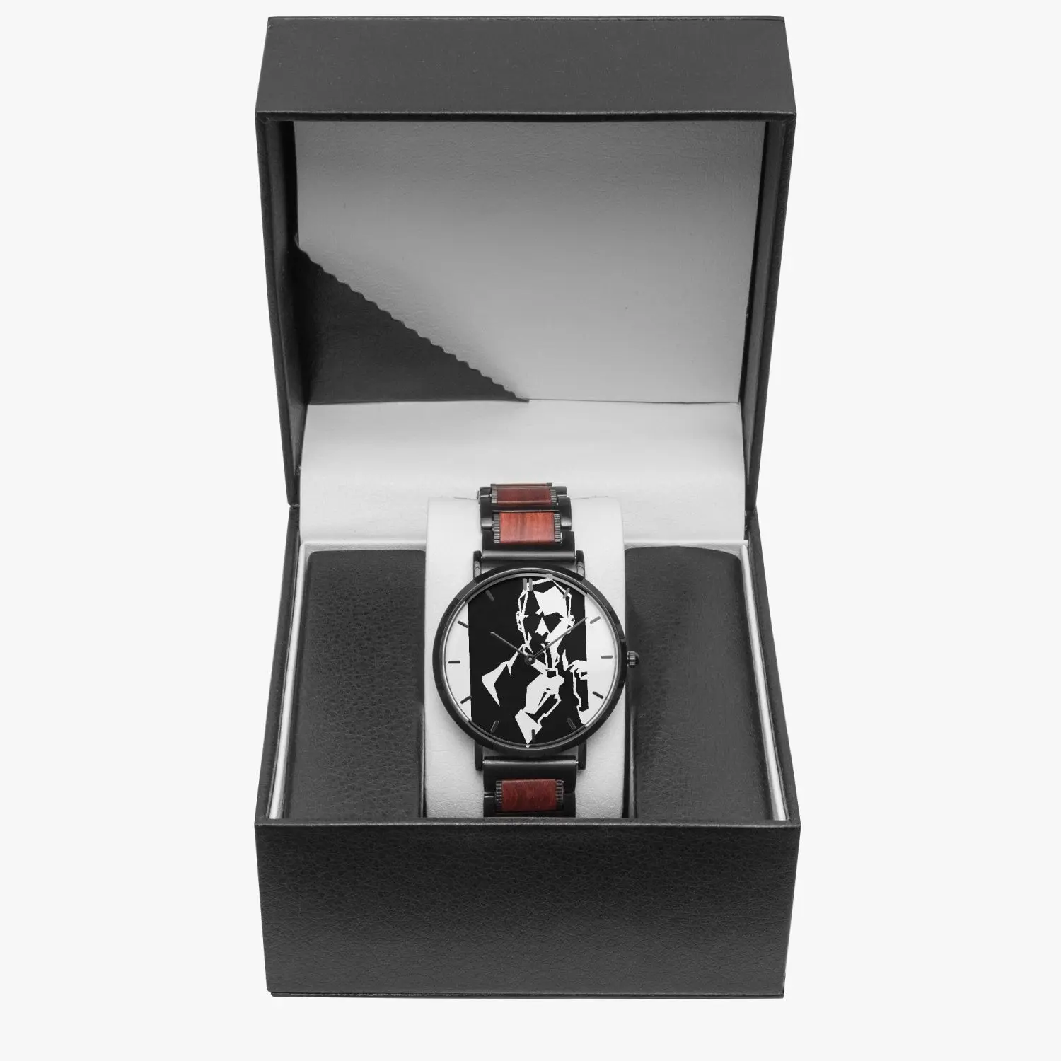 Sherlock Holmes - B&W - Wooden Strap Quartz Watch - Image 7