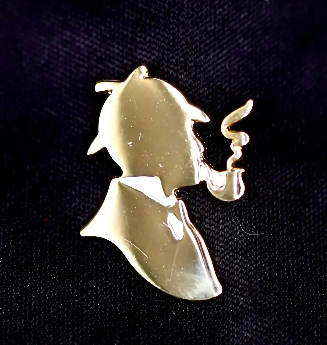 Sherlock Holmes Gold Lapel pin