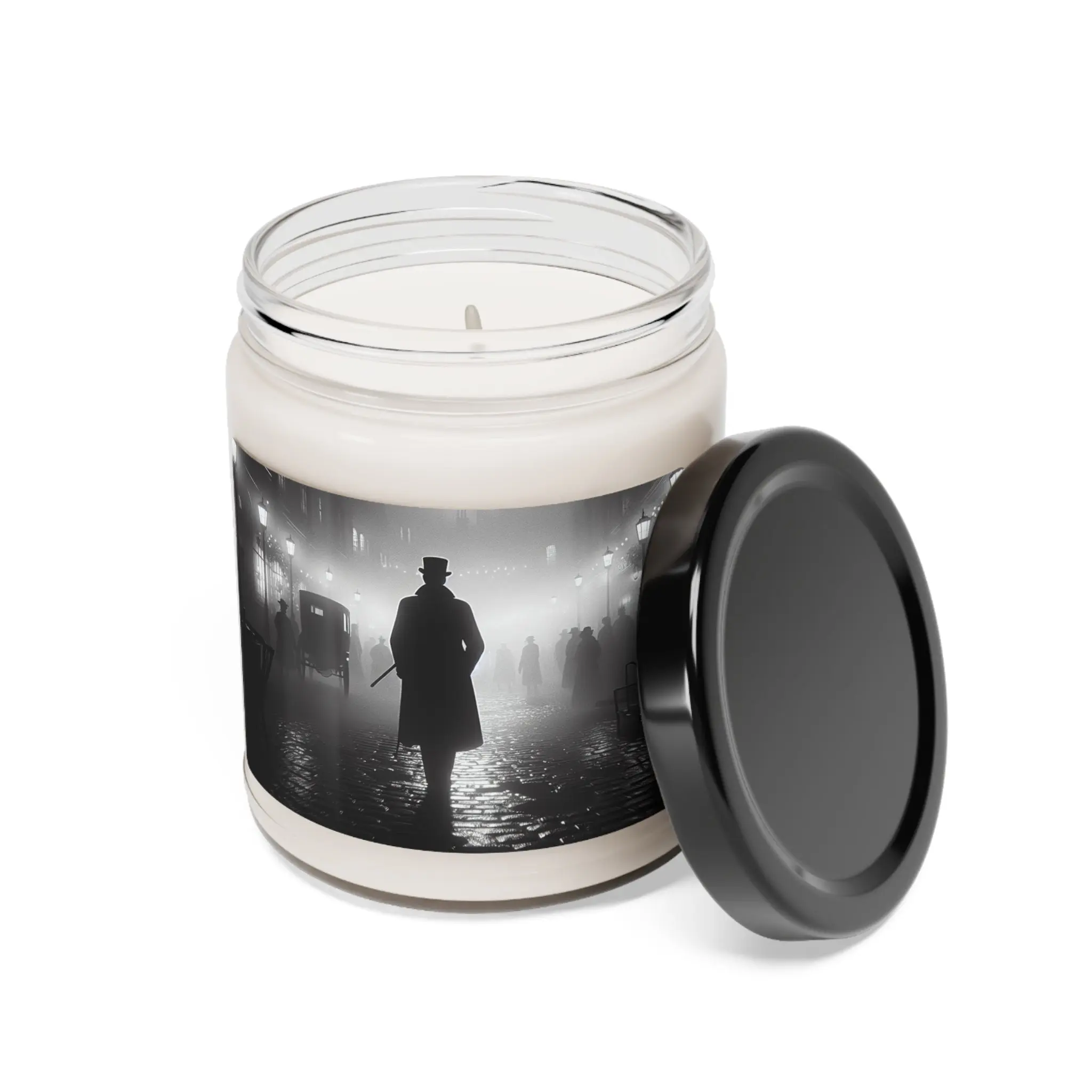 Sherlock Holmes White Sage + Lavender Scented Soy Candle, 9oz - Image 4