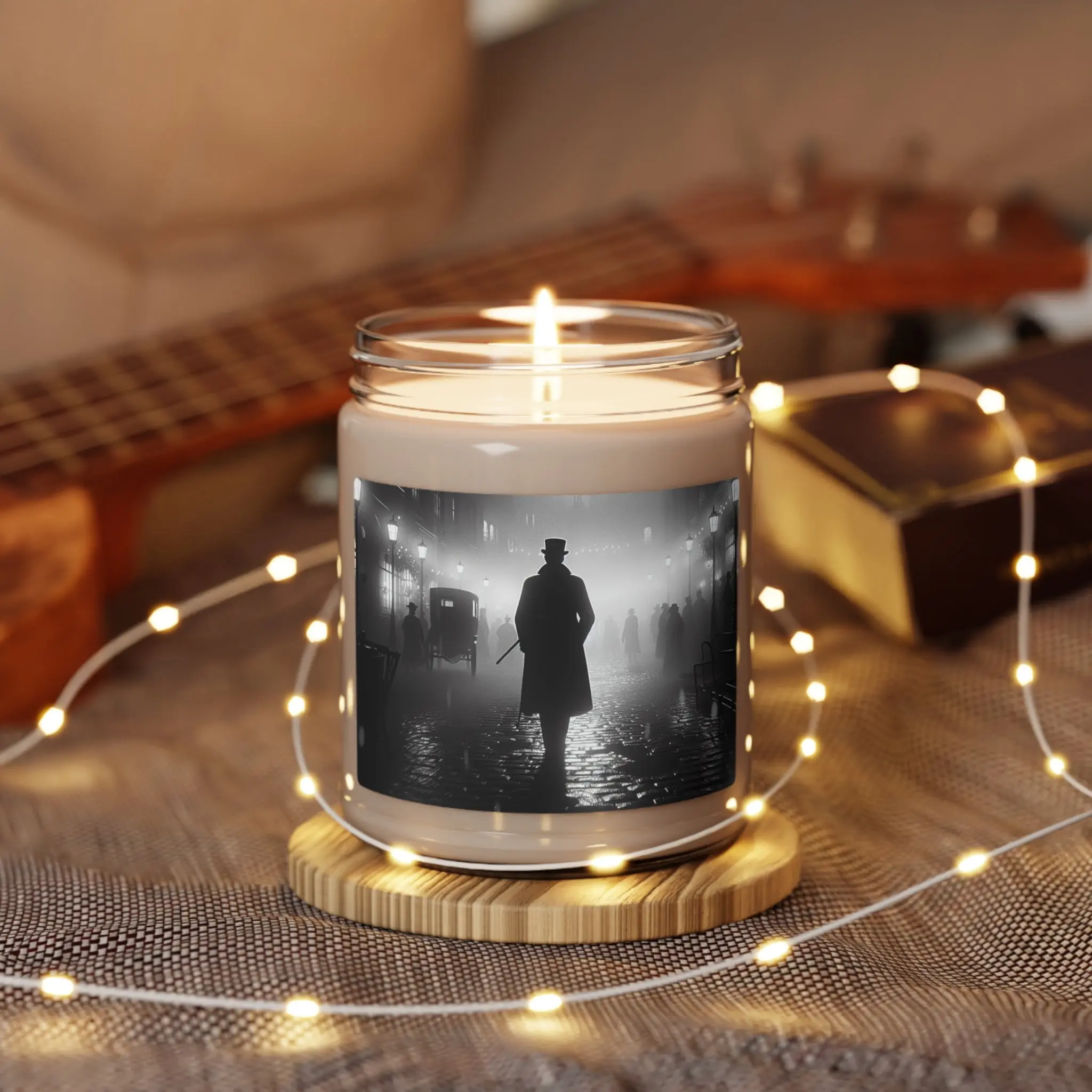 Sherlock Holmes White Sage + Lavender Scented Soy Candle, 9oz - Image 5