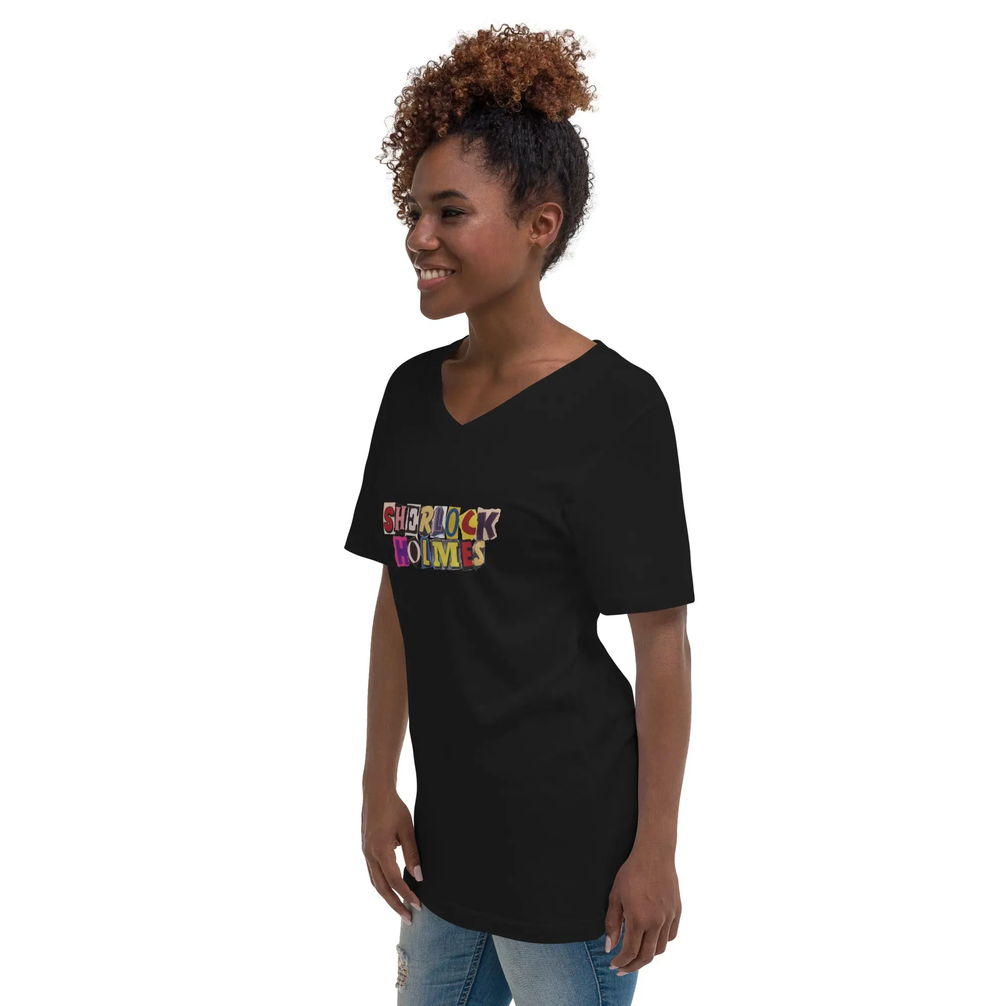Sherlock Holmes V-Neck T-Shirt - Image 2